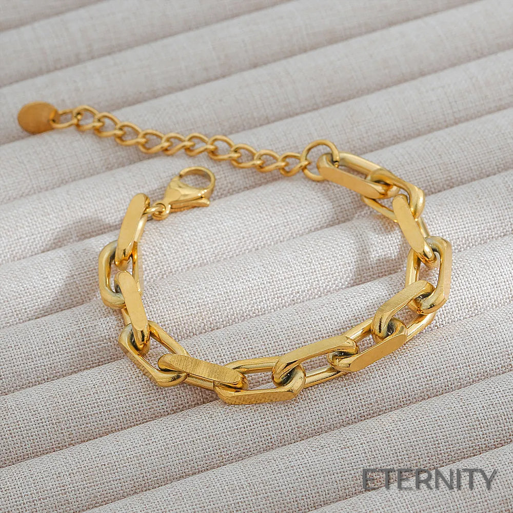 Pulseras Femeninas Modernas con Eslabones Grandes - ETERNITY
