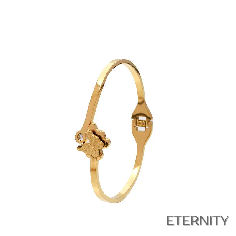 Pulsera Femenina con Diseño de Mariposa Calada Minimalista - ETERNITY