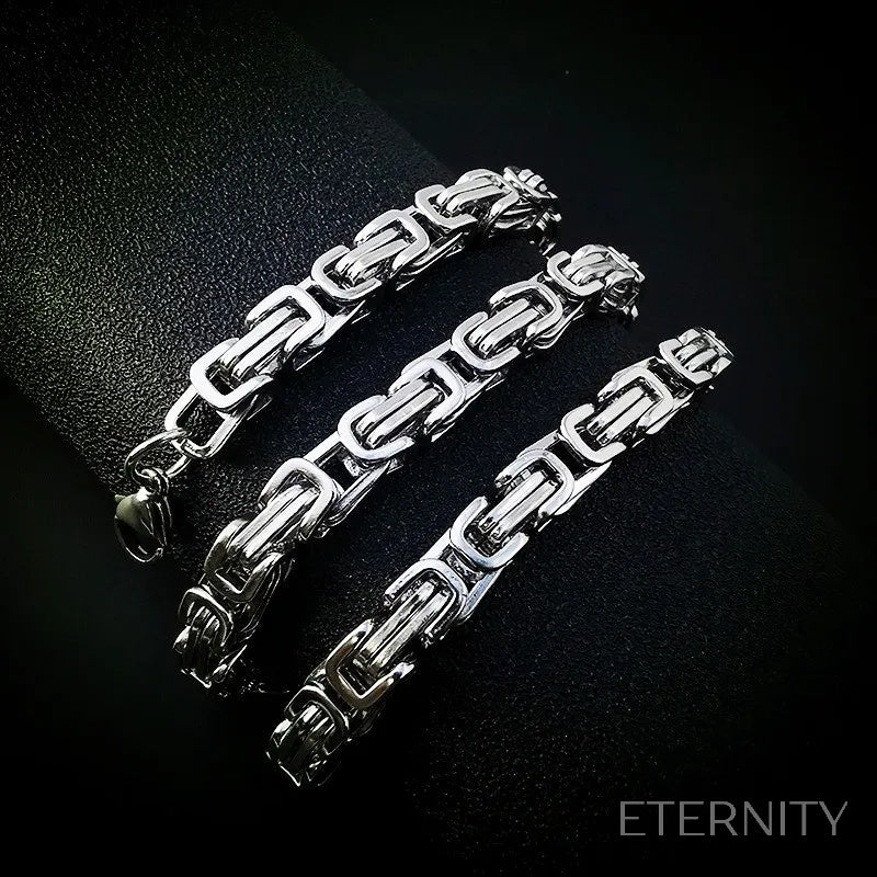 Cadena Masculina Eslabones Elaborados Estilo Casual - ETERNITY