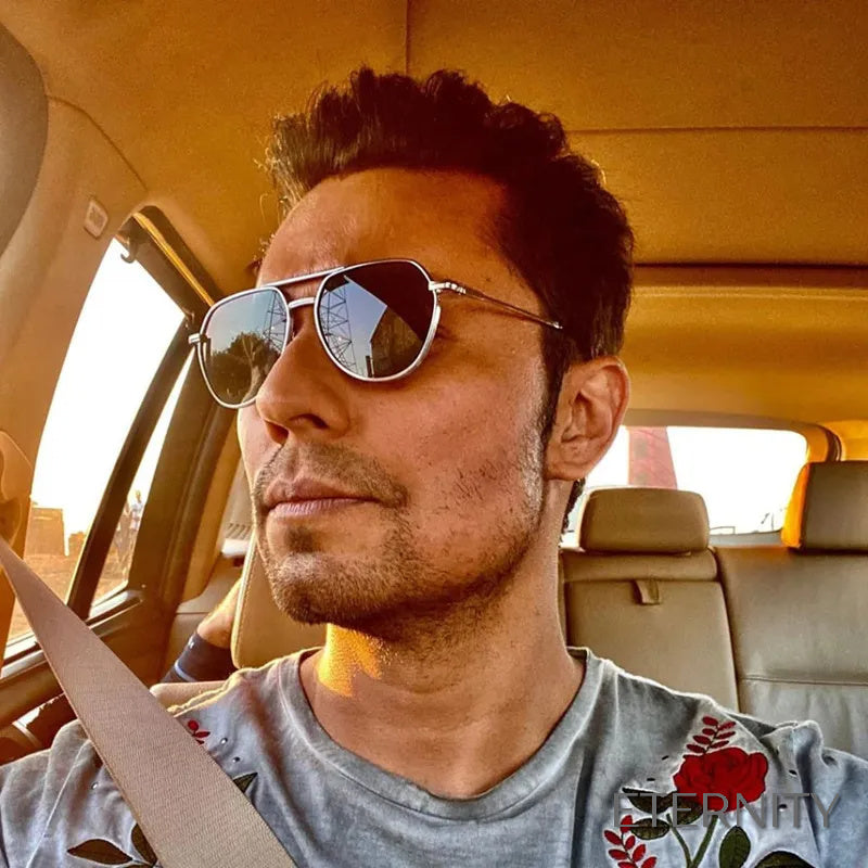 Lentes de Sol Retro Ovaladas con Doble Puente Metálico para Hombre - ETERNITY