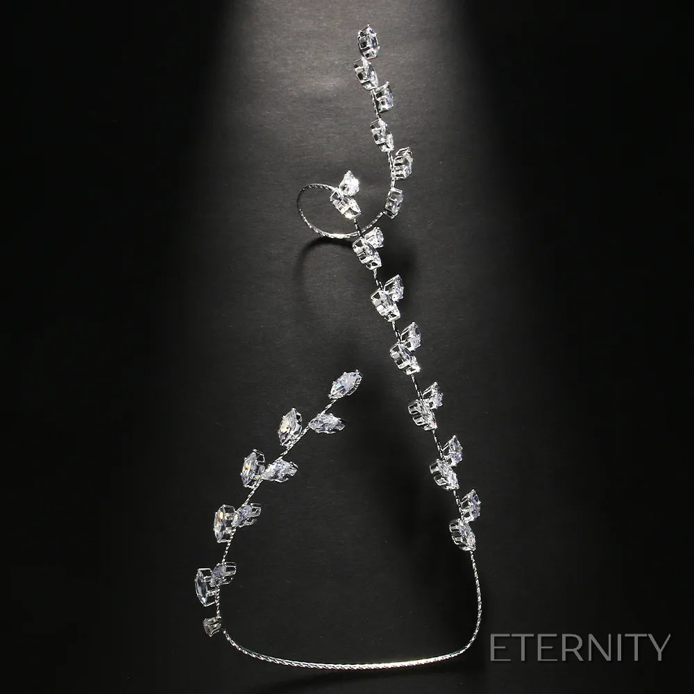 Brazalete de Dedos con Diseño de Hojas Brillantes - ETERNITY
