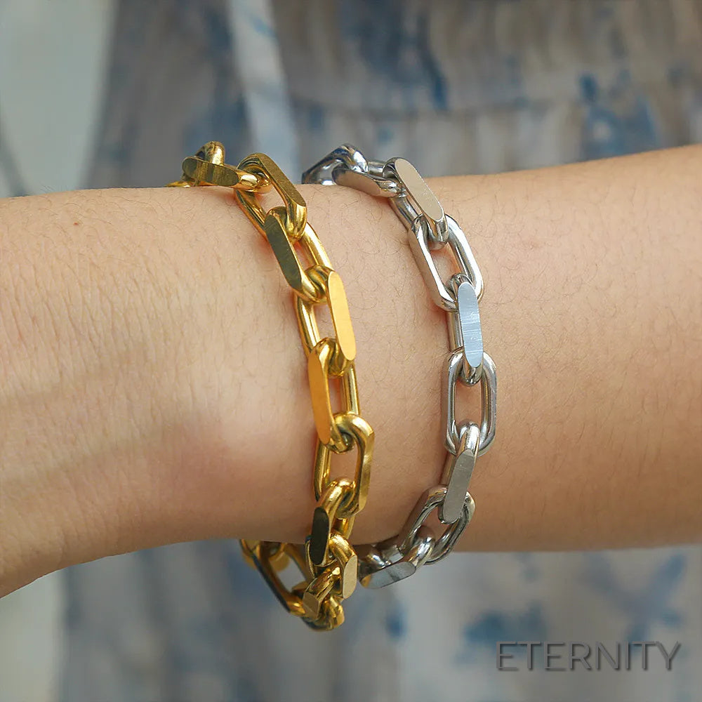 Pulseras Femeninas Modernas con Eslabones Grandes - ETERNITY