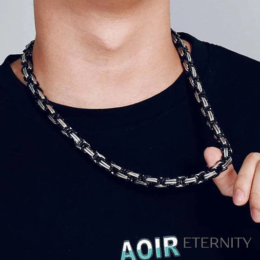 Cadena Masculina Eslabones Elaborados Estilo Casual - ETERNITY
