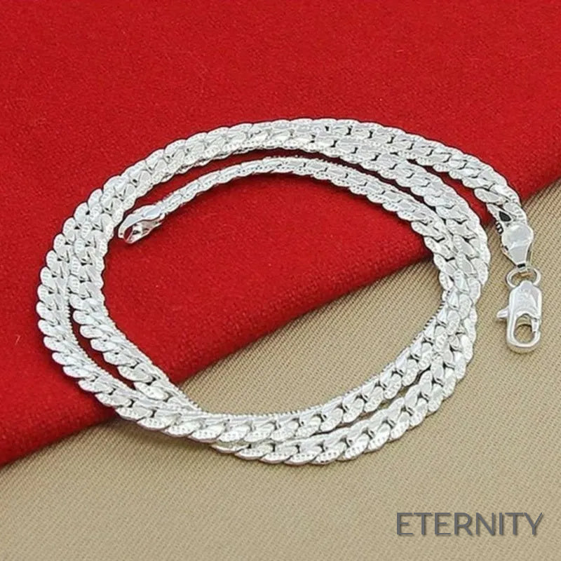 Cadena Masculina Elegante con Acabado Plateado/Dorado y Eslabones Modernos - ETERNITY