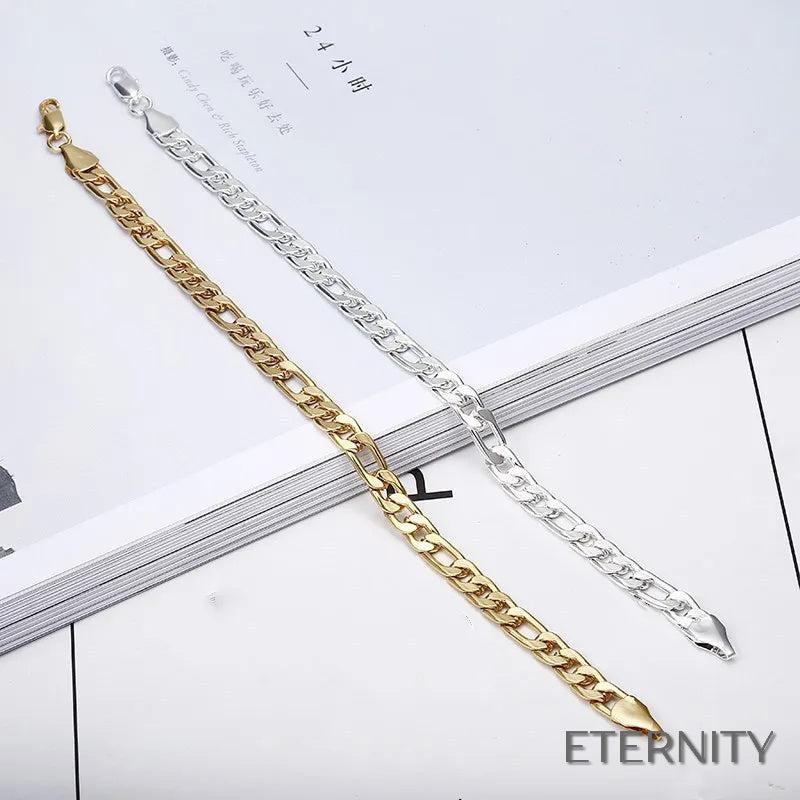 Brazalete de Eslabones Cubanos para Hombre - Estilo Simple y Moderno ETERNITY