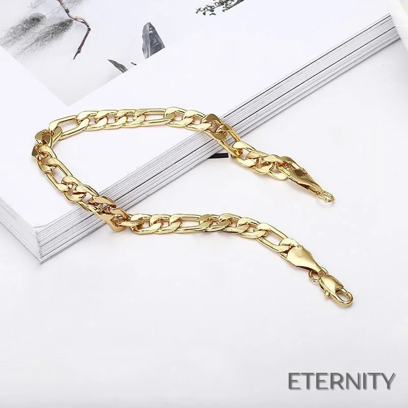 Brazalete de Eslabones Cubanos para Hombre - Estilo Simple y Moderno ETERNITY