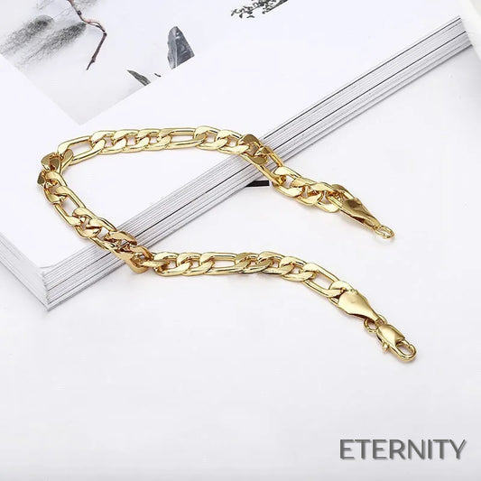 Brazalete de Eslabones Cubanos para Hombre - Estilo Simple y Moderno ETERNITY