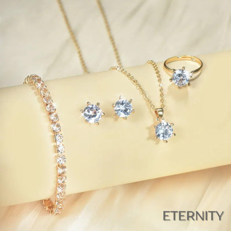 Set de Cuatro Piezas Chic con Circonitas - ETERNITY