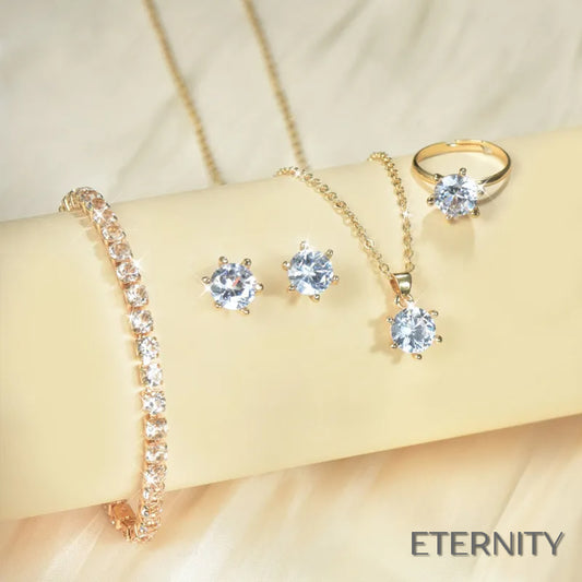 Set de Cuatro Piezas Chic con Circonitas - ETERNITY
