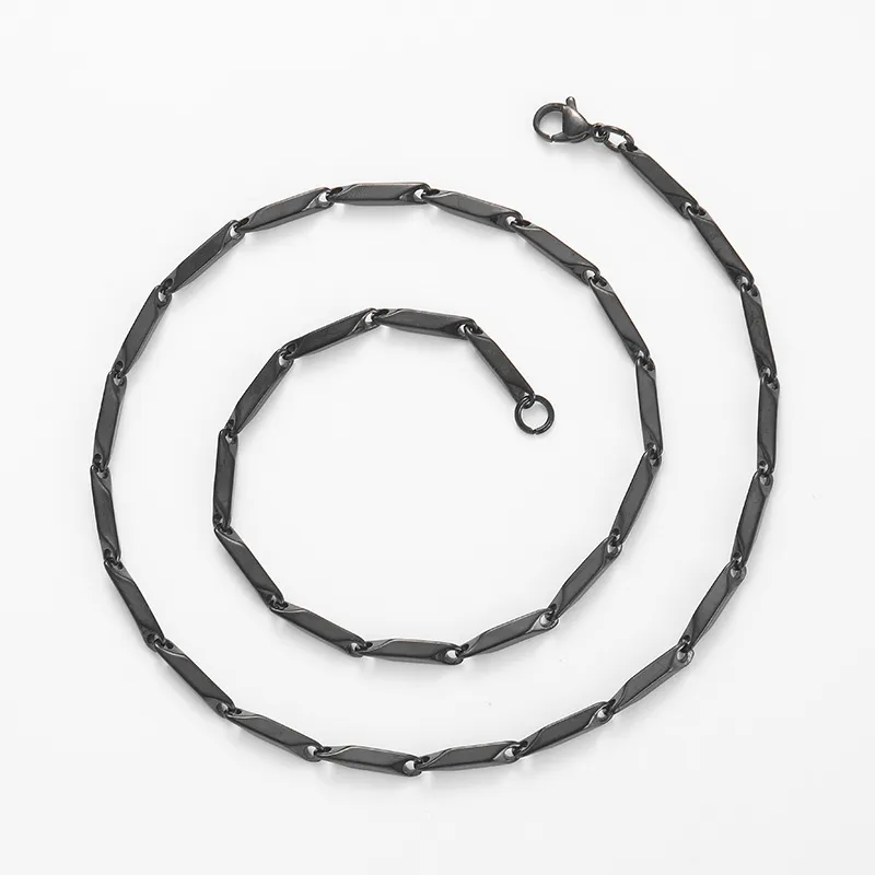 Cadena Masculina Moderna con Eslabones de Barra Rectangulares - ETERNITY