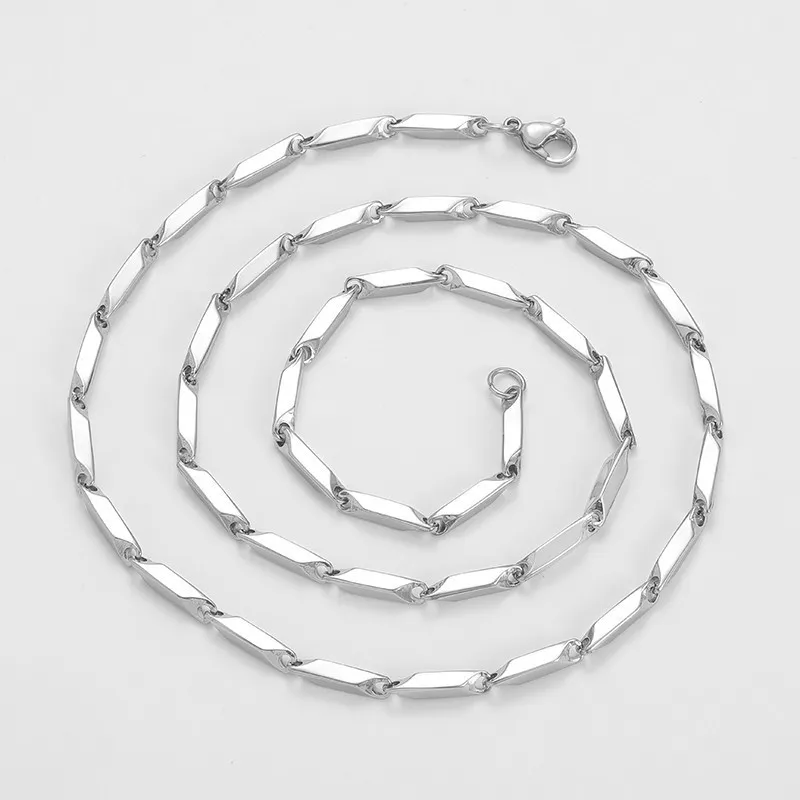 Cadena Masculina Moderna con Eslabones de Barra Rectangulares - ETERNITY